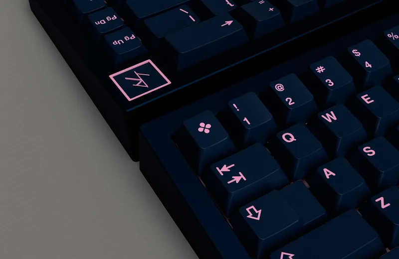 GMK Pink on Navy