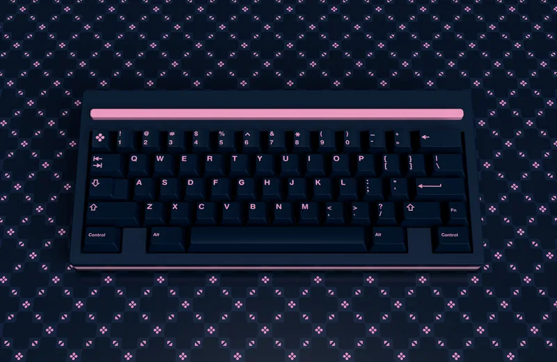 GMK Pink on Navy