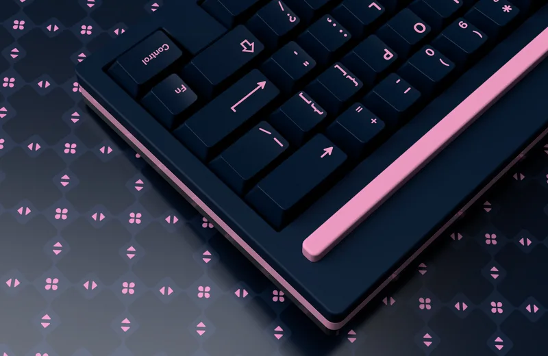 GMK Pink on Navy