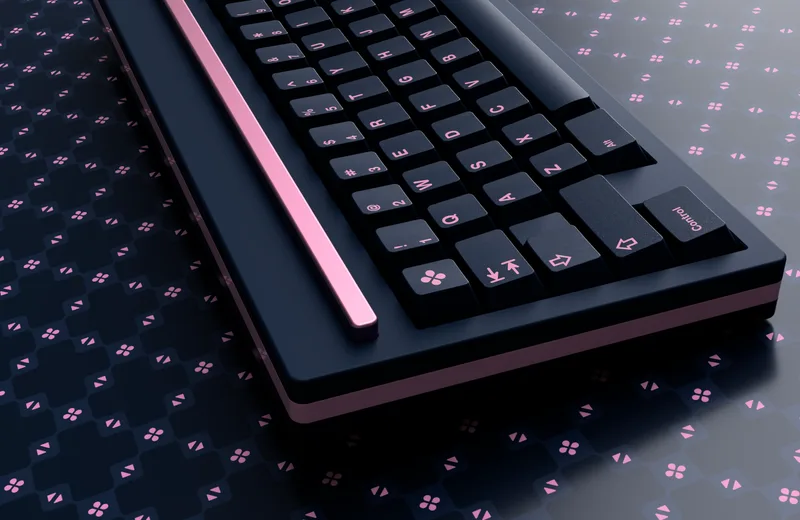 GMK Pink on Navy