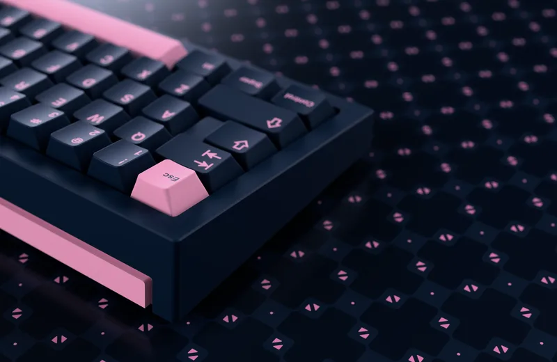 GMK Pink on Navy